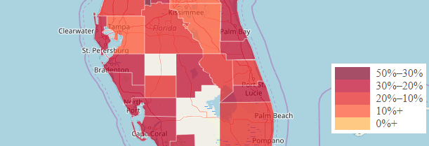 Example of a choropleth map using leaflet